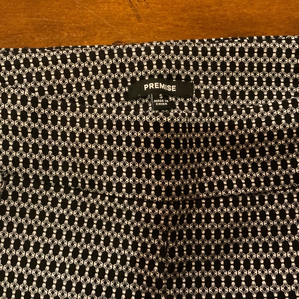 Premise Black and White Patterned Trousers